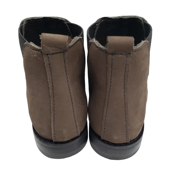 Marc JosephNIB Williamsburg Bootie Grey Nubuck Brown Chic Leather Girl's 11